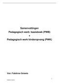 Samenvatting PWK &plus; PWB &lpar;pedagogisch medewerker kinderopvang&rpar; beide boeken  helemaal uitgewerkt&excl;