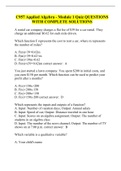 C957 Applied Algebra - Module 1 Quiz QUESTIONS WITH COMPLETE SOLUTIONS