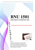 BNU1501 Assignment 3 Semester 1 2023
