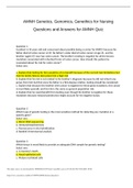 NURSC475&sol; NURS C475 Care of the older adult > AMNH Genetics&comma; Genomics&comma; Genethics for Nursing Questions and Answers for AMNH Quiz