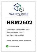 HRM2602 Assignment 2 Semester 1 2023 