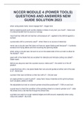 NCCER MODULE 4 &lpar;POWER TOOLS&rpar; QUESTIONS AND ANSWERS NEW  GUIDE SOLUTION 2023