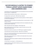 NCCER MODULE 4 INTRO TO POWER  TOOLS LATEST UPATE QUESTIONS  AND ANSWERS 2023