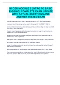 NCCER MODULE 6 &lpar;INTRO TO BASIC  RIGGING&rpar; COMPLETE EXAM UPDATE  WITH ACTUAL QUESTIONS AND  ANSWER TESTED EXAM
