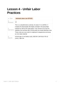 Lesson 4 - Unfair Labour Practices LLW2601