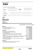 AQA AS Level BIOLOGY Paper 2 June 2022 Question Paper