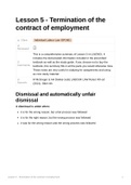 Lesson 5 - Termination of the contract of employment LLW2601