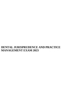 DENTAL JURISPRUDENCE AND PRACTICE MANAGEMENT EXAM 2023&period;