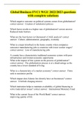 Global Business FVC1 WGU 2022&sol;2023 questions with complete solutions