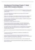 Development Psychology Chapter 9&colon; Study Guide With Complete Solutions