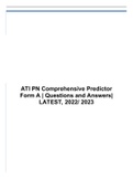 Ati pn comprehensive predictor form a questions and answers latest 2022/2023.