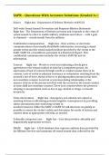 SAPR &ndash; Questions With Accurate Solutions &lpar;Graded A&plus;&rpar;
