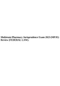 Multistate Pharmacy Jurisprudence Exam 2023 (MPJE) Review (FEDERAL LAW).