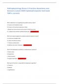Pathophysiology Exam 3 Practice Questions and Answers Latest 2024 Update&lpar;Complete test bank 100&percnt; correct&rpar;