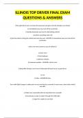 ILLINOIS TOP DRIVER FINAL EXAM QUESTIONS & ANSWERS