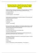 Pearson Vue Life &plus; Health Insurance Practice Exam Questions with Correct Answers 100&percnt; Verified
