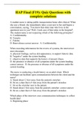 HAP Final &lpar;F19&rpar;&colon; Quiz Questions with complete solutions