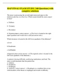 HAP FINAL EXAM STUDY&vert; 348 Questions&vert; with complete solutions