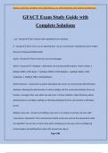 GFACT Exam Study Guide with Complete Solutions