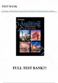 Test Bank - Auditing&colon; A Risk-Based Approach 12th Edition by Audrey Gramling&comma; Karla Johnstone-Zehms&comma; Larry Rittenberg&comma; All Chapters &vert;Complete Guide A&plus;