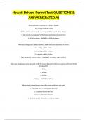 Hawaii Drivers Permit Test QUESTIONS & ANSWERS&lpar;RATED A&rpar;