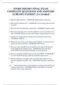 EWRB THEORY FINAL EXAM  COMPLETE QUESTIONS AND ANSWERS  ALREADY PASSED&excl;&excl; &lpar;A&plus; Graded&rpar; 