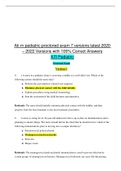 ATI PEDS/ ATI PEDIATRIC EXAM AND STUDY GUIDE WITH QUESTIONS AND ANSWERS