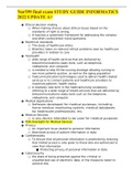 Nur599 final exam STUDY GUIDE INFORMATICS 2022 UPDATE A&plus;