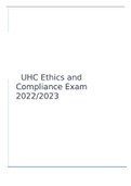  UHC Ethics and Compliance Exam 2022/2023 