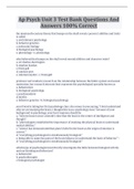 Ap Psych Unit 3 Test Bank Questions And Answers 100&percnt; Correct