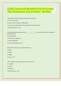 C236 Comp and Benefits End of Course Test Questions and answers&period; Verified&period;
