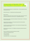 Compensation & Benefits C236&comma; Top Exam Questions and answers&comma; verified&period;