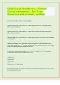 C236 End of Text Review&period;1 Overall Course Assessment&comma; Top Exam Questions and answers&comma; verified&period;