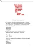 TEST BANK Respiratory Therapy NBRC 500 Practice Q&A Exam KINE 1164 