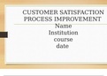 Customer Satisfaction Process Improvement Presentation