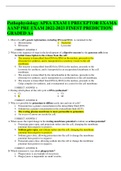 Pathophysiology APEA EXAM 1 PRECEPTOR EXAMA AANP PRE EXAM 2022-2023 FINEST PREDICTION GRADED A&plus;