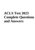 ACLS Test 2023 Complete Questions and Answers
