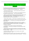 High School Baseball Umpire Exam New Update 2023 Actual Test with complete solution