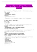 Movement Science II Exam I USA new update 2023 Actual test with complete solution