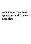 ACLS Post Test 2023 Questions and Answers Complete