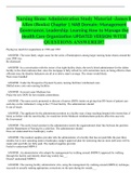 Nursing Home Administration Study Material -James E Allen &lpar;Books&rpar; Chapter 1 NAB Domain&colon; Management Governance&comma; Leadership&colon; Learning How to Manage the Health Care Organization UPDATED VERSION WITH QUESTIONS ANSWERED&excl;&excl;