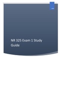 NR 325 Exam 1 Study Guide.