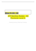 HEALTH SCI 150 ATI NUTRITION RETAKE &sol; ATI PROCTORED LEVEL 3 2023 LATEST