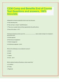 C236 Comp and Benefits End of Course Test Questions and answers&comma; 100&percnt; Accurate&period;