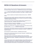 NCOA 2&period;0 Questions & Answers