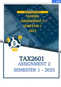 TAX2601 ASSIGNMENT 2 SEMESTER 1 2023