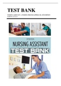 TEST BANK FOR NURSING ASSISTANT&colon; A NURSING PROCESS APPROACH&comma; 12TH EDITION BY BARBARA ACELLO