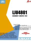 LJU4801 Assignment 1 (QUIZ) Semester 1 2023 (286194)