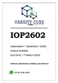 IOP2602 Assignment 1 (QUIZ) Semester 1 2023