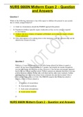 NURS 6660N Midterm Exam 2 &ndash; Question and Answers